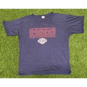 Vtg 80s Harley Davidson T Shirt Single Stitch XL Toys For Big Boys Moncton NB